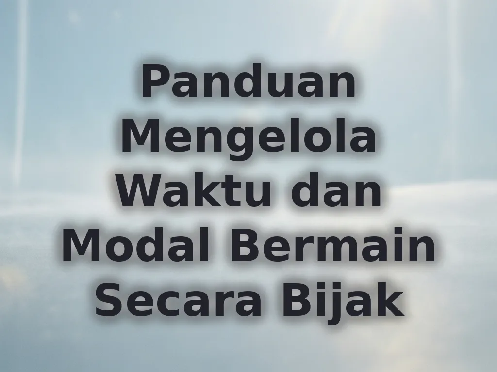 Panduan Mengelola Waktu dan Modal Bermain Secara Bijak