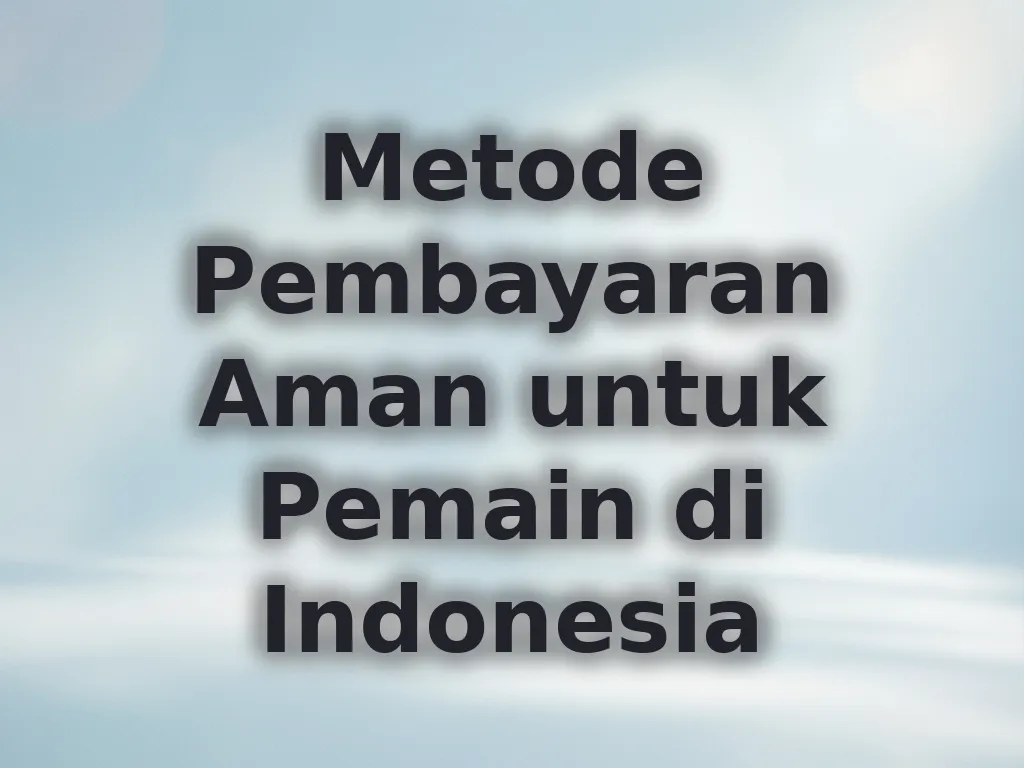 Metode Pembayaran Aman untuk Pemain di Indonesia